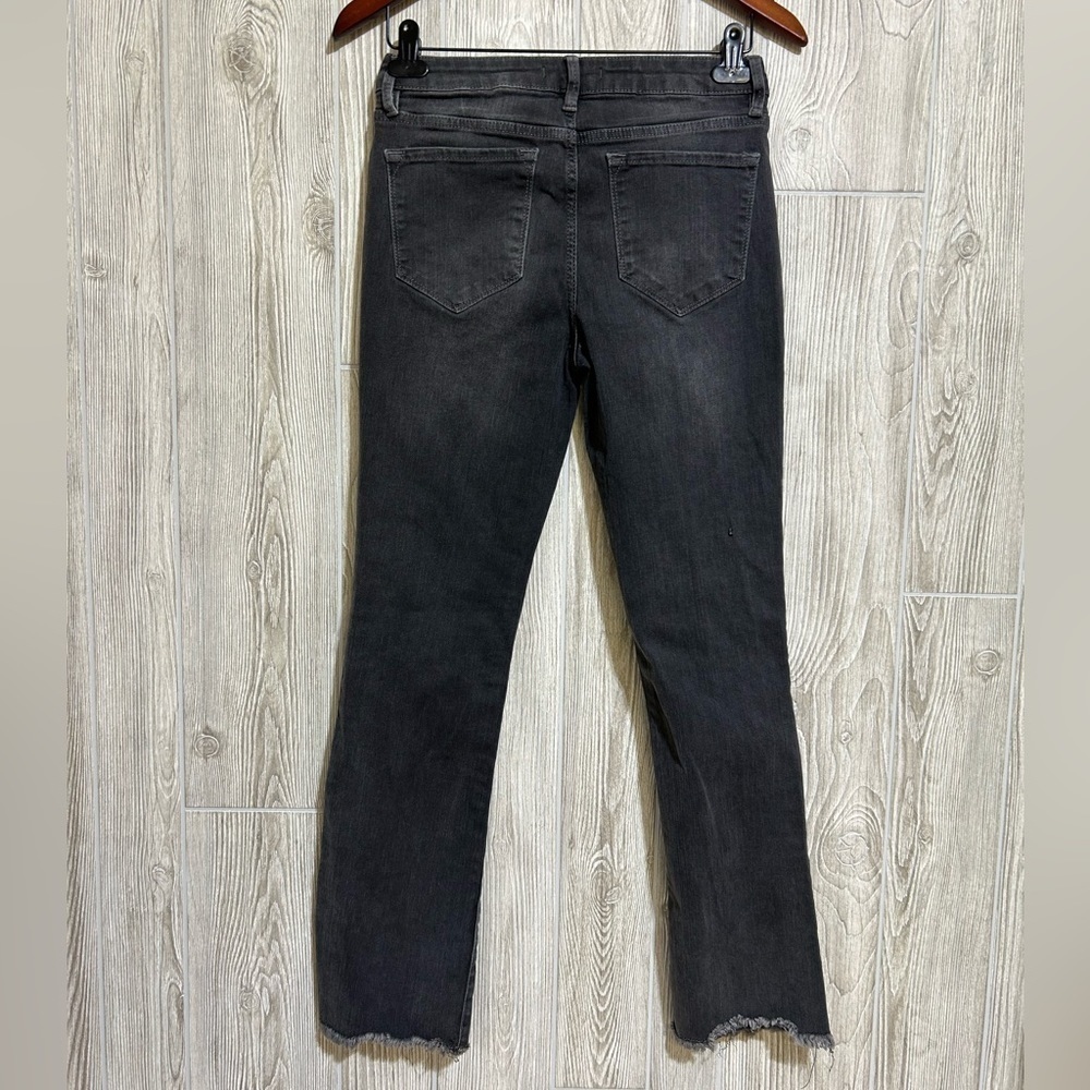 Free People Black High Waist Cropped Raw Hem Jeans Size 27 - Picture 7 of 13